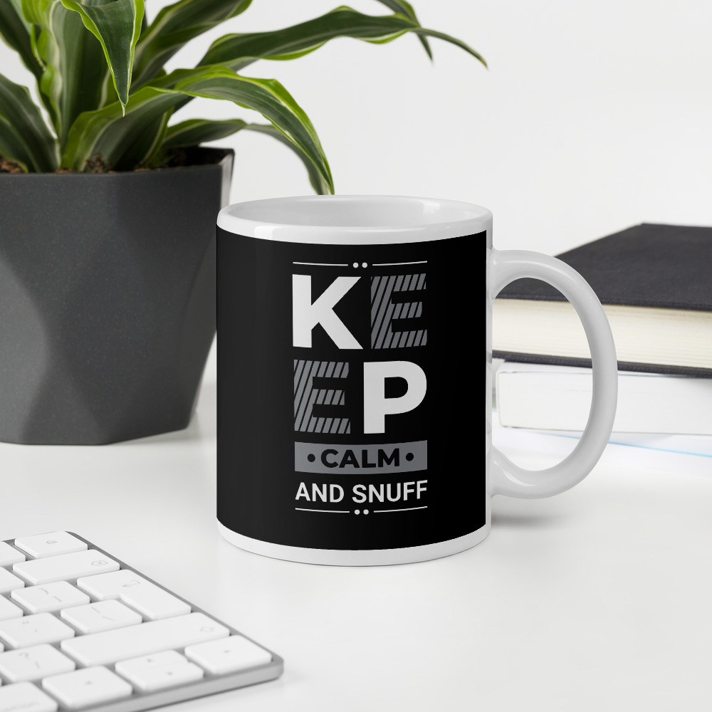 Tasse – Keep Calm and Snuff – Schwarz