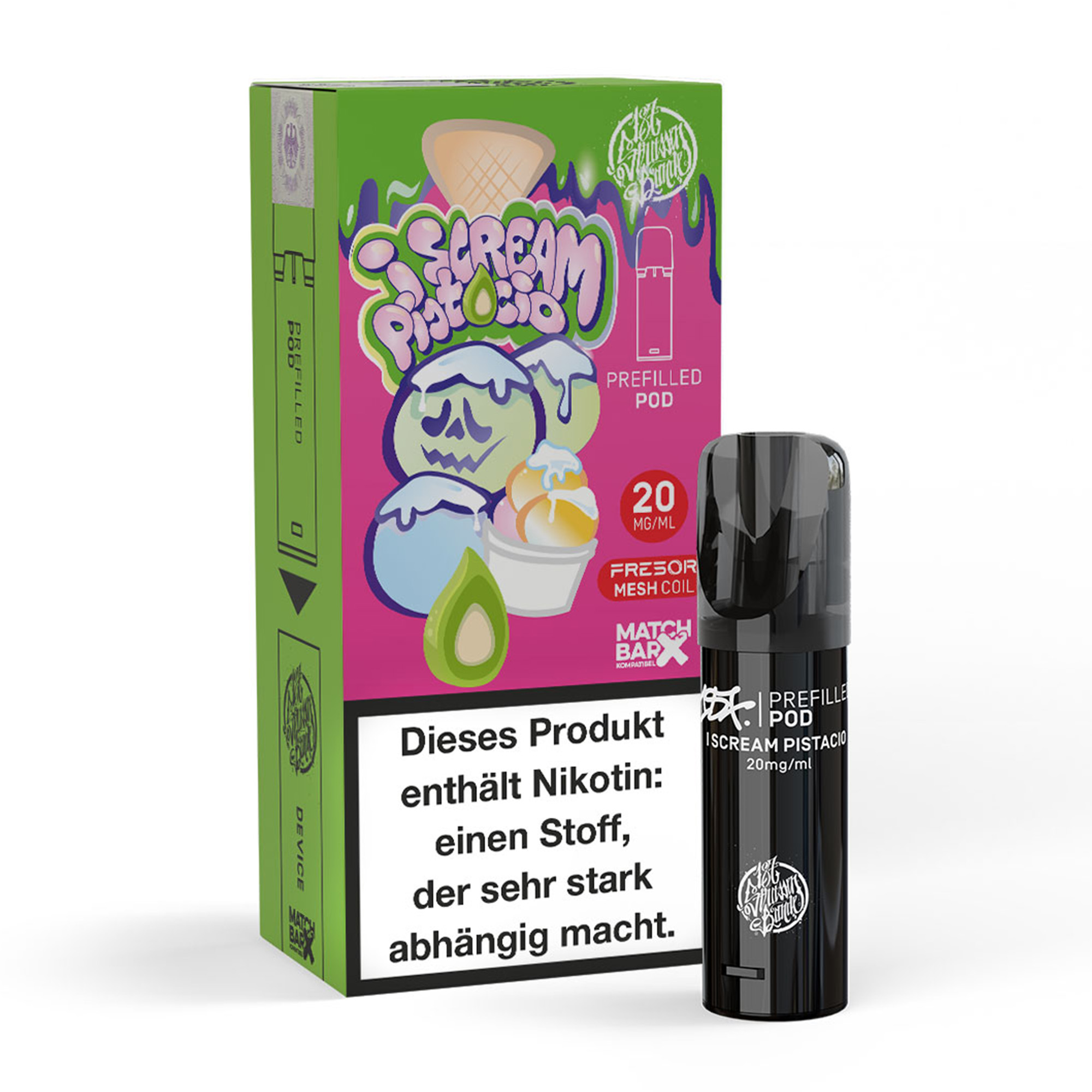 187 Strassenbande Pod – I Scream Pistacio – 20 mg Nikotin – 600 Züge