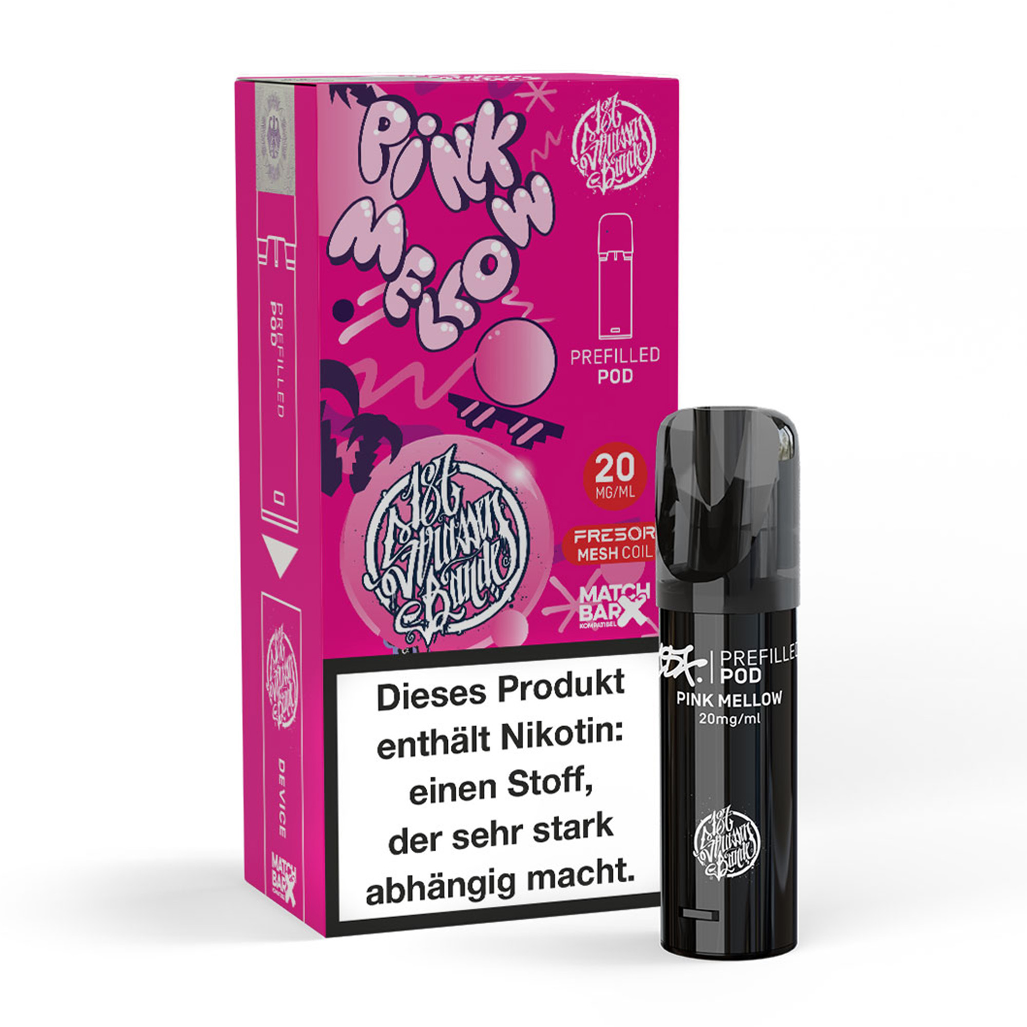 187 Strassenbande Pod – Pink Mellow – 20 mg Nikotin – 600 Züge